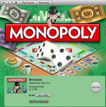 iPod monopoly game